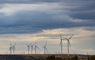 Offshore wind turbines at a wind farm, representing careers in offshore wind energy